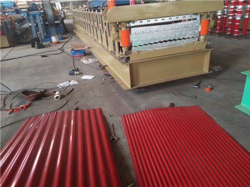 double layer corrugated roof machine